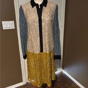 Elegant Lace Patchwork Dress